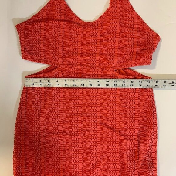 Lovers + Friends Women's Peek A Boo V Neck Sleeveless Pullover Mini Dress Size L - Picture 12 of 13